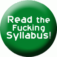 Read the Fucking Syllabus (Tenured Professor Edition)